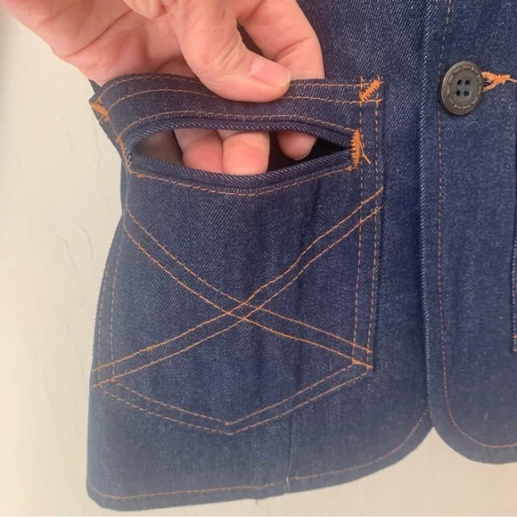 BILLY THE KID Boy’s Vintage 70’s Denim Blazer Western Westerncore Cowboycore 10 - Picture 9 of 16